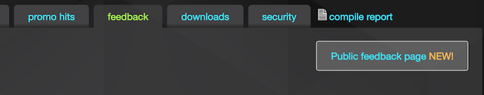 Feedback tab
