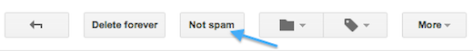 Marking as Not Spam