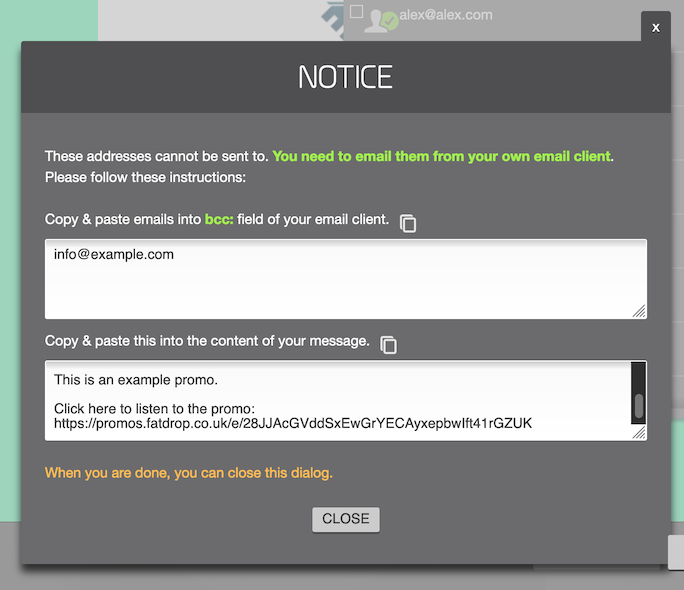 Send from your own email client