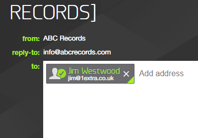 Using the 'never sent to' option