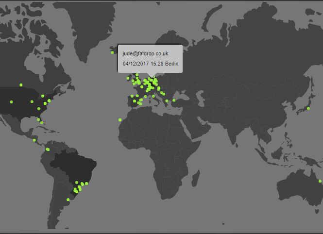 Map of promo hits